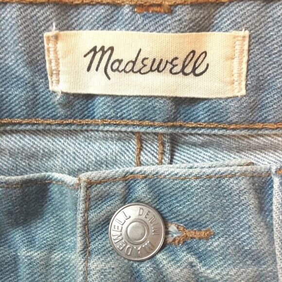 Madewell The Perfect Jean Short Raw Hem Light Wash High Rise 27 - Picture 4 of 15